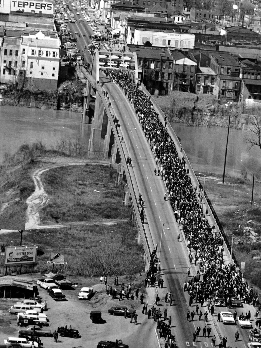 Selma to Montgomery March — Edmund Pettus Bridge, 1965